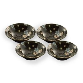 4pc Shallow Kobachi Bowl -Hana Nishiki **SP