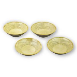 4pc Shallow Kobachi Bowl -Hassui Tokusa White **SP