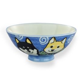 Rice bowl  -Shiba Inu Blue L 柴犬 ブルー