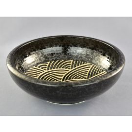 M.HiraKK6.5 Bowl -Kuroraku Seigaiha