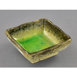 Kakuchoku Dish -Kuro Aizome Green