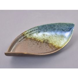 L.Leaf10 Plate -Kuro Aobuki