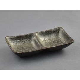 M.2 Divided Sauce Dish -Yuteki Tenmoku
