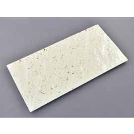 L.MW.Rect Plate -Iwahada White