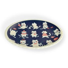 Plate -Sunday Cat Variety  ねこと日曜日 (D24cm)