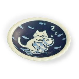 Kozara small plate -Sunday Cat Sleep  ねこと日曜日