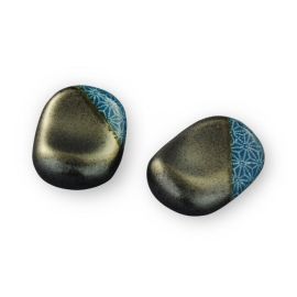 Chopsticks Rest 2pc. -Koban Asanoha Blue 麻の葉 青