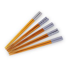 Chopsticks set/5 -Susutake Komon スス竹小紋