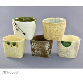 Tea cup set/5 -Sankaku Yunomi 三角湯のみ
