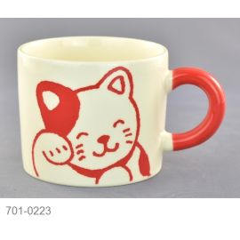 Mug -Lucky Cat (Red) 招き猫