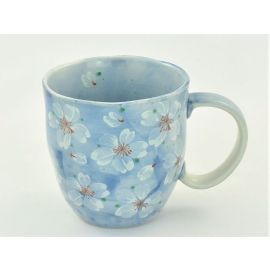Mug -Yayoi Hand-painted Blue やよい花