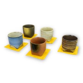 Multi Cup Set/5 With Coaster -Diamond Rock Gosai
