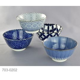 Mini-Don bowl set/4 -Waritsuke (D13.5cm) 割付