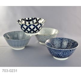 Donburi bowl Set/4 -Waritsuke (D15cm) 割付