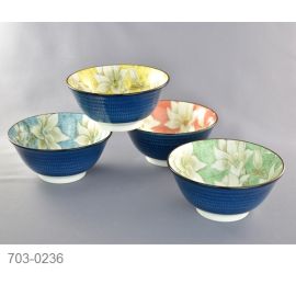 Donburi bowl Set/4 -Mokuren (D15cm) 木蓮