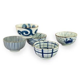 Donburi Bowl Set/5 -Sometsuke Egawari 染付絵変り