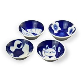 Kobachi Bowl Set/4 -Aizome Engi 藍染縁起*FINAL SALE*