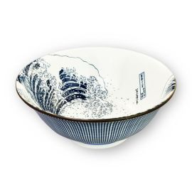 Ramen Bowl -Hokusai Fuji Sendan Tokusa Blue *FINAL SALE*