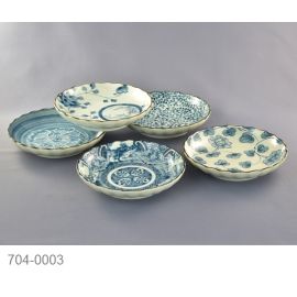 Plate set/5 -Aizome Goyo (D16.5cm)
