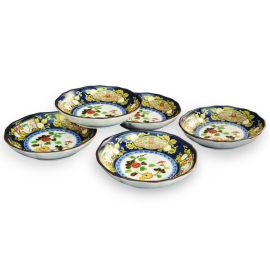 Plate Set/5 -Kenjo Koimari 献上伊万里