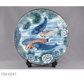 Plate w/stand - Koi Fish 鯉