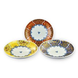 Plate Set/5 -Kenjo Koimari Trio(D19.5cm) 献上伊万里