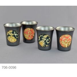 Sake Cup set/4 -Iro Karakusa *FINAL SALE*