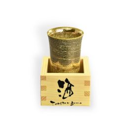 Sake Cup  With Masu -Masa Hake Gold 雅刷毛