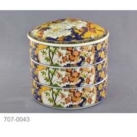3-Tiered Bowl Set -Kinsai Umekacho 金彩梅花鳥