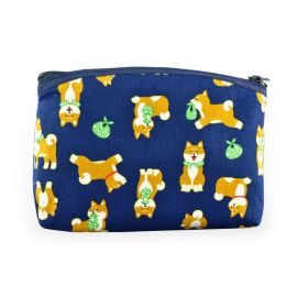 Pouch -Shiba Inu navy 柴犬