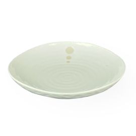Plate -Sankaku Dot White**SP