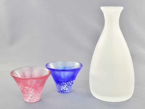 Glass Sake Set/1:2 -Mount Fuji 招福杯富士山